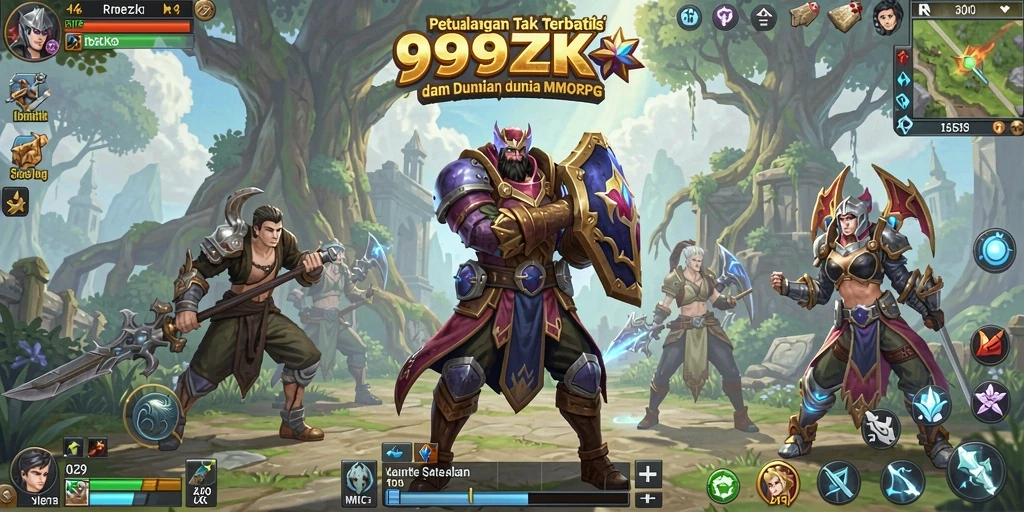 Tangkapan layar mendemonstrasikan aksi seru dalam gameplay 999ZK.