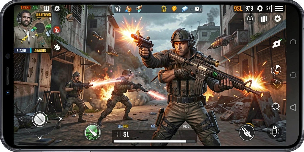 Gameplay mendebarkan dalam permainan TPS 9SL dengan aksi intens dan strategi