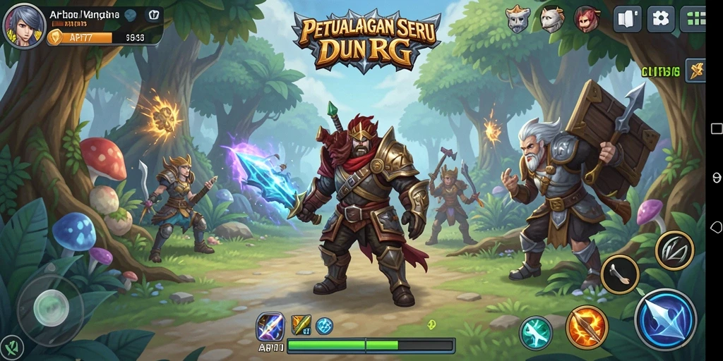 Gameplay seru API77 menampilkan pertarungan dan eksplorasi dalam dunia RPG.