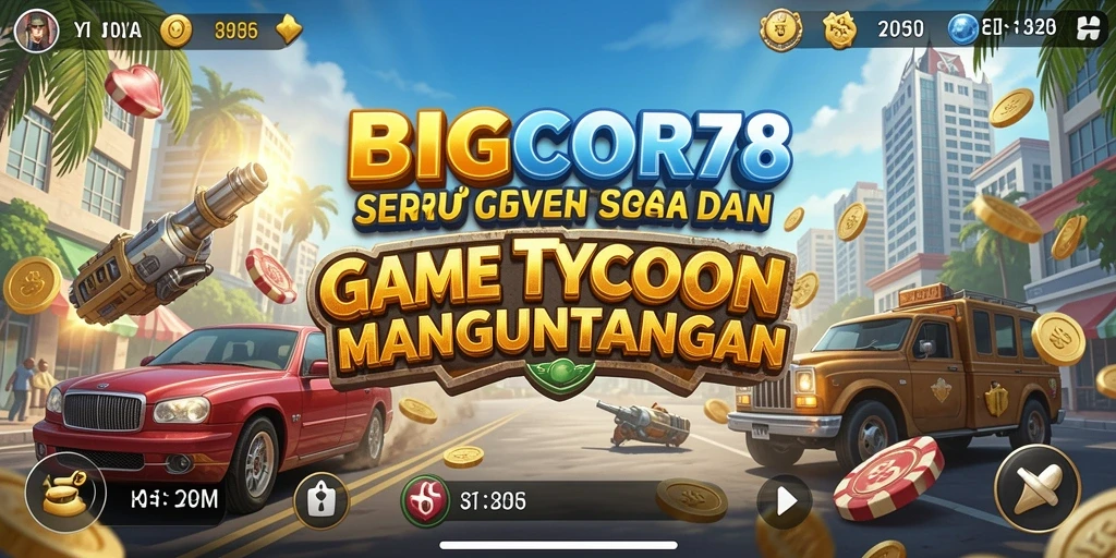Tampilan gameplay seru dari BIGCOR78 di dunia Tycoon.