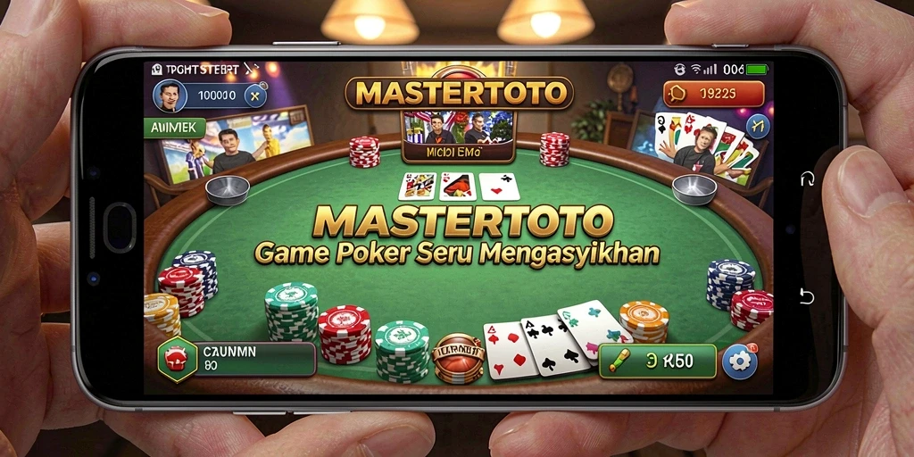 Tangkapan layar gameplay MASTERTOTO menunjukkan suasana poker yang mendebarkan.