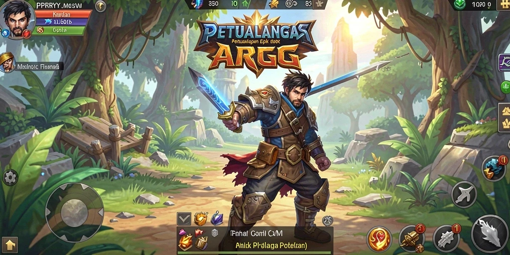 Screenshot utama PPRRYY yang menunjukkan aksi pertarungan seru dalam ARPG.