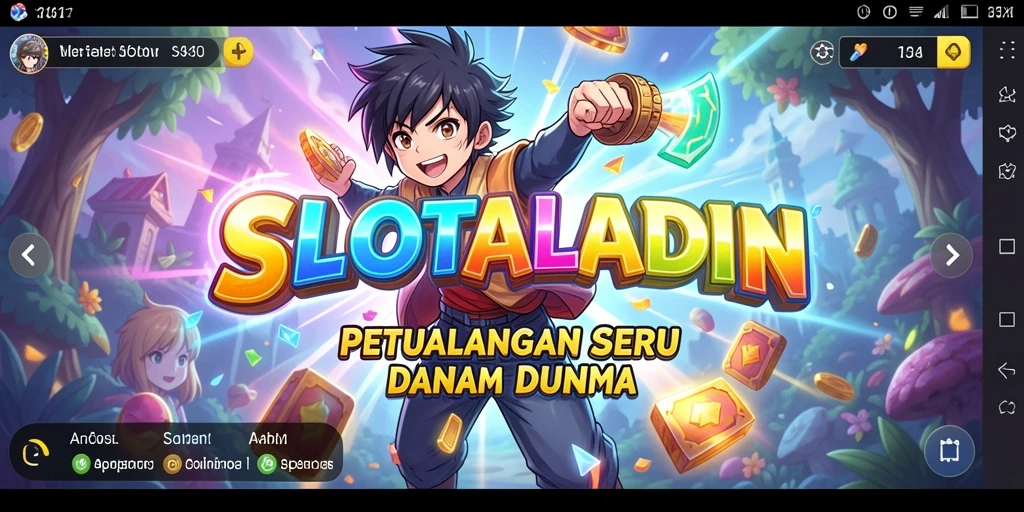 Tampilan gameplay yang menarik di SLOTALADIN dengan karakter anime favorit.